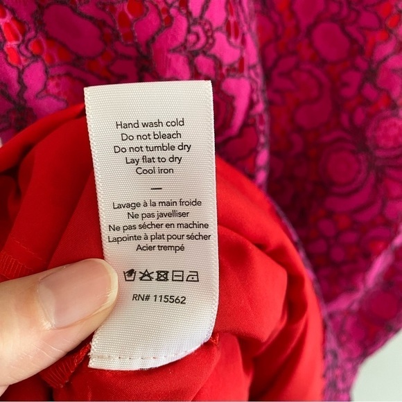 Likely Revolve Pink and Red Lace spaghetti strap cocktail dress - Picture 8 of 10